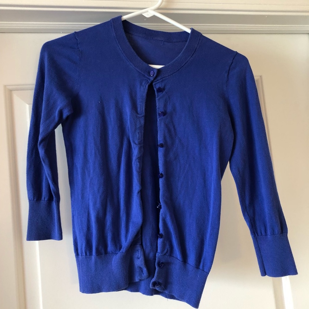 J.Crew XS Blue Cardigan